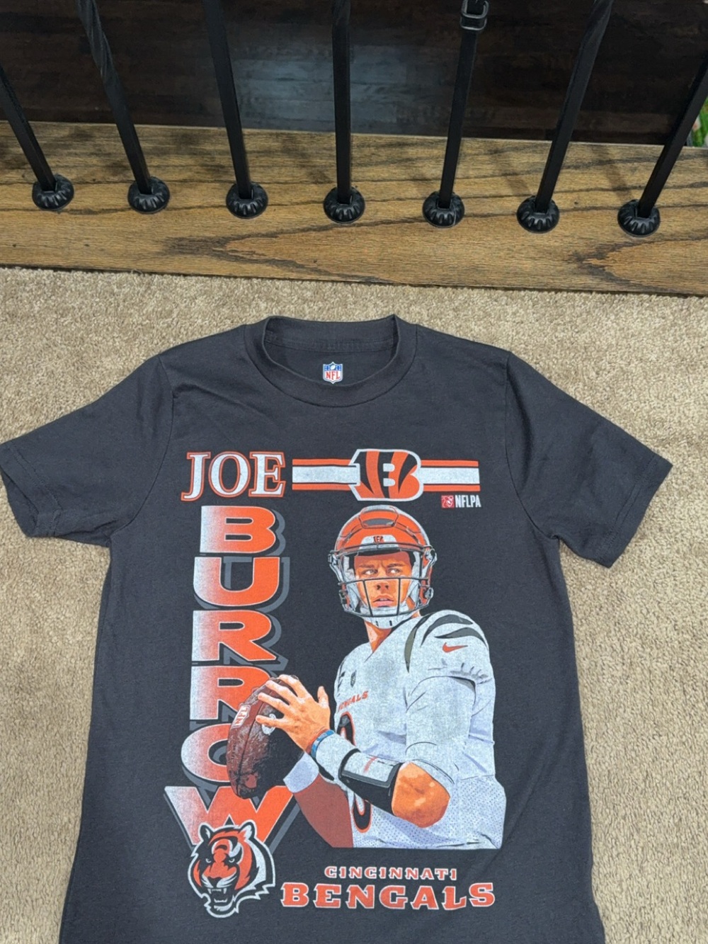 abercrombie kids Black Cincinnati Bengals Graphic Tee with Orange Accents